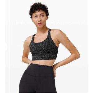 Lululemon Energy Bra Longline Wild Thing Camo Deep Coal Size 4